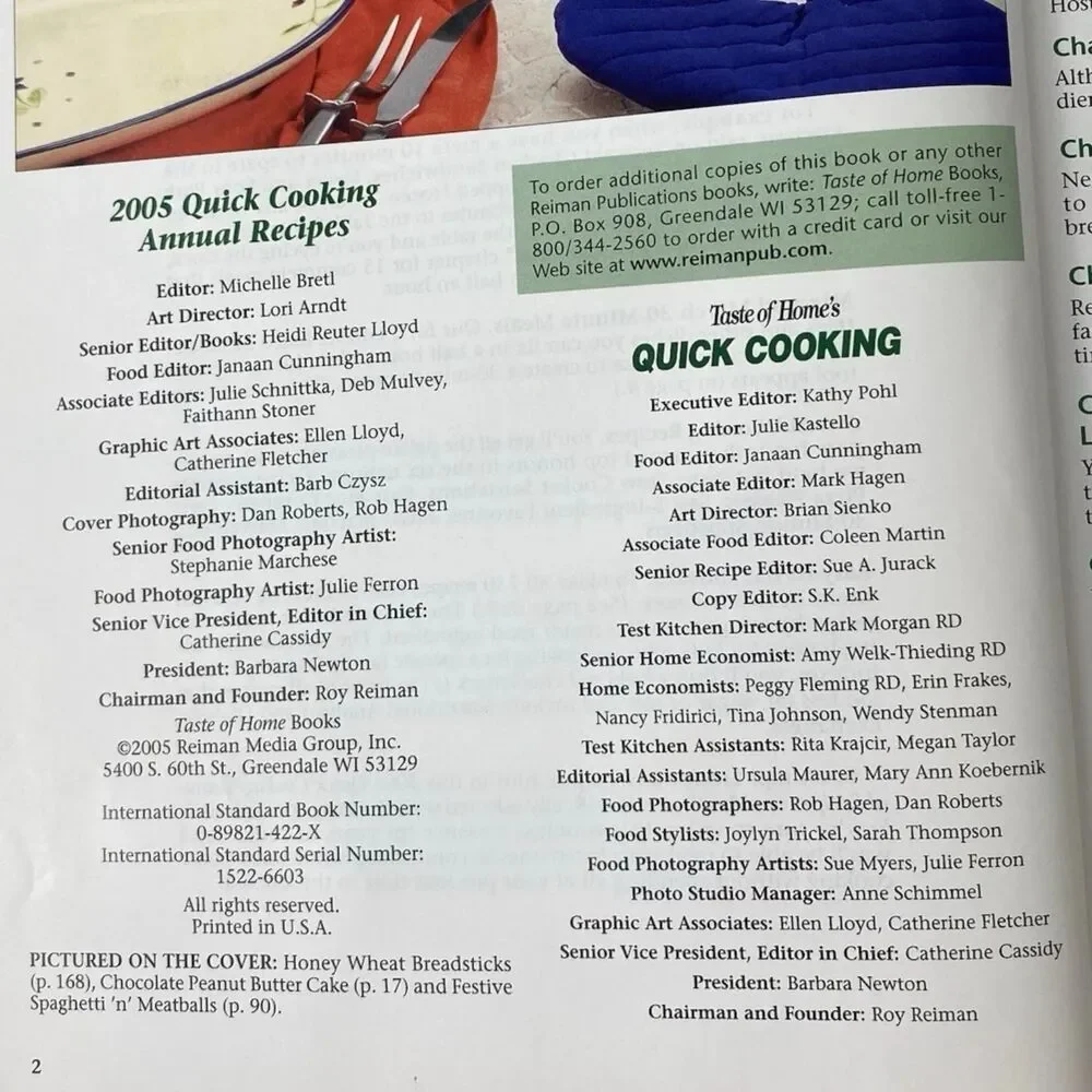 Taste of Home's 2005 Quick Cooking Annual Recipes
